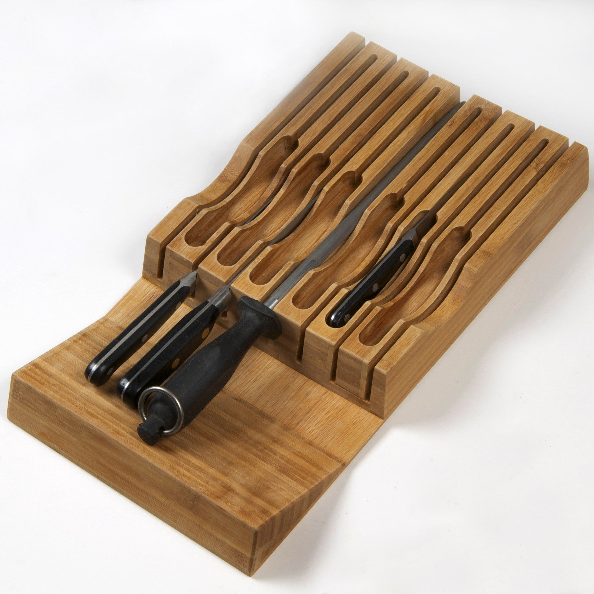 Bamboo Drawer Knife Block Bamboo Drawer Knife Block